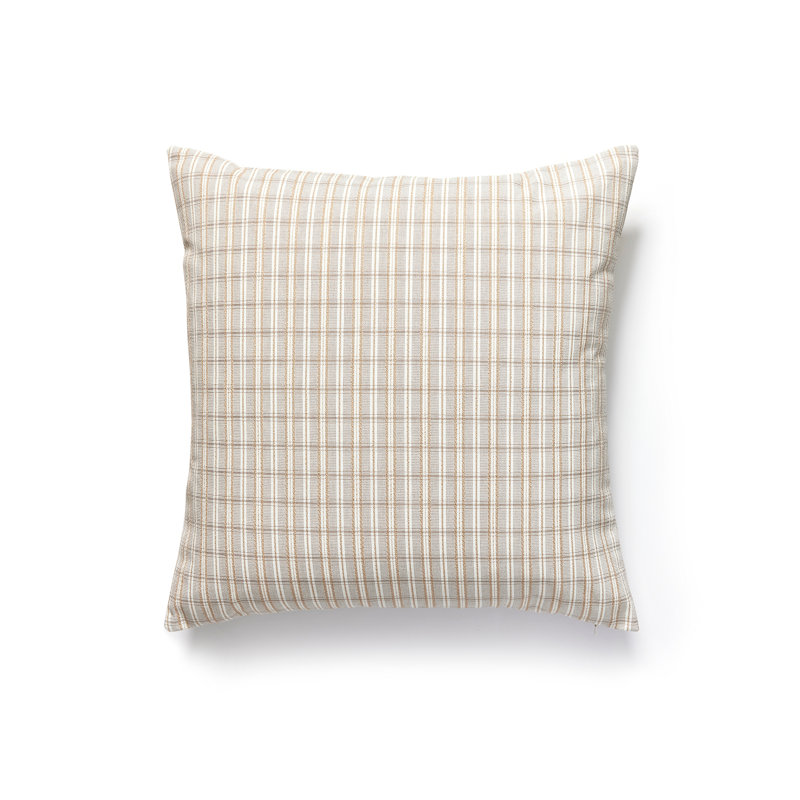 Check Please Square Indoor/Outdoor Pillow Cover & Insert, Birch