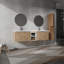 Meuble-lavabo mural 72 po avec lavabo et armoire d'appoint 72 po