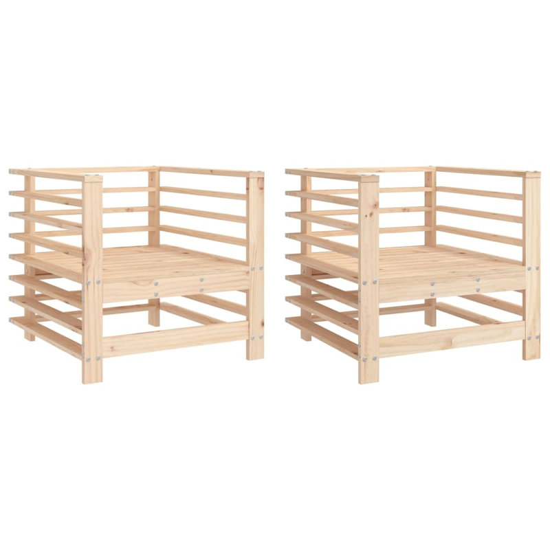 Amran Solid Wood Outdoor Lounge Chair, Natural