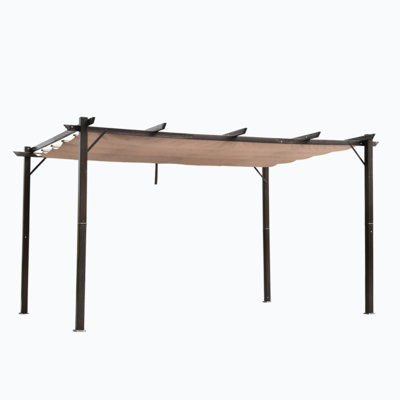 Aluminum Retractable Pergola Canopy, Backyard Shade Shelter