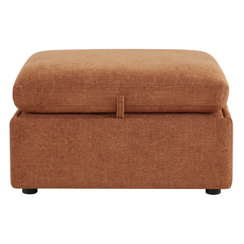 Repose-pieds avec rangement Winfree, Orange
