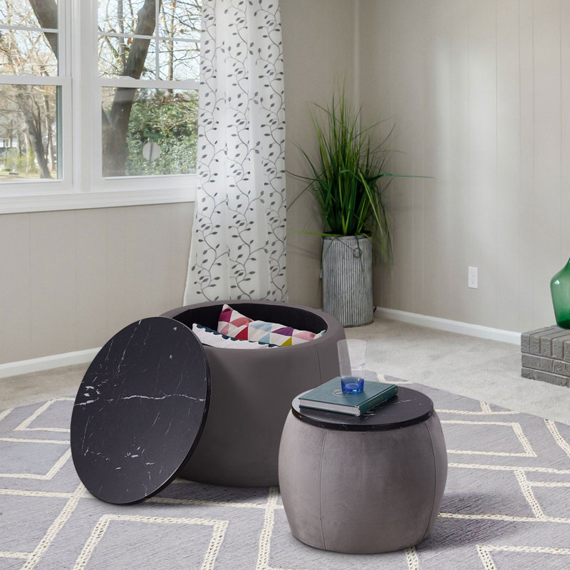 Ensemble de 2 tables gigognes avec rangement Demarquise Drum