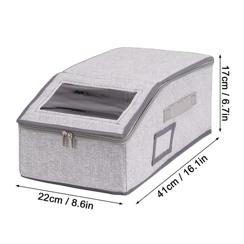 2 PCS Stackable Hat Storage for Baseball Caps, Holds up to 24 Caps Hat Organizer for Closet, Sturdy Snapback Hat Boxes with Clear Window