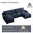 113''W Modern U Shape Sectional Couch Oversized Wide Armrest Sectional Sofa-310484466