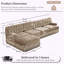 Canapé Chesterfield 135 en L en velours avec jupe à pampilles-940351155