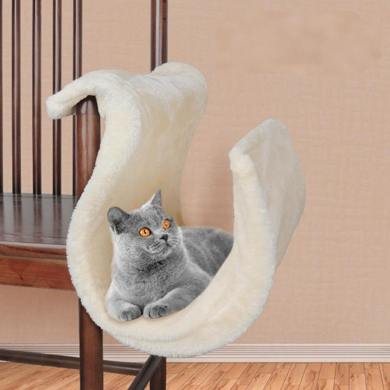 Lit hamac en flanelle pour chat, Beige