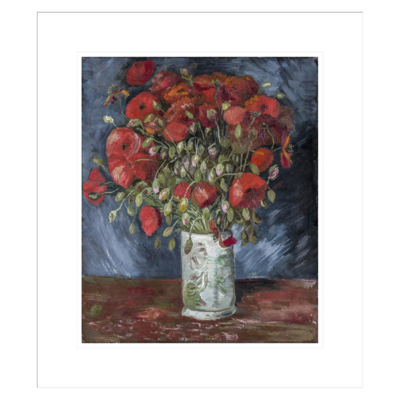 Vase avec coquelicots par Vincent van Gogh, H 20,31 po x l 17,75 po