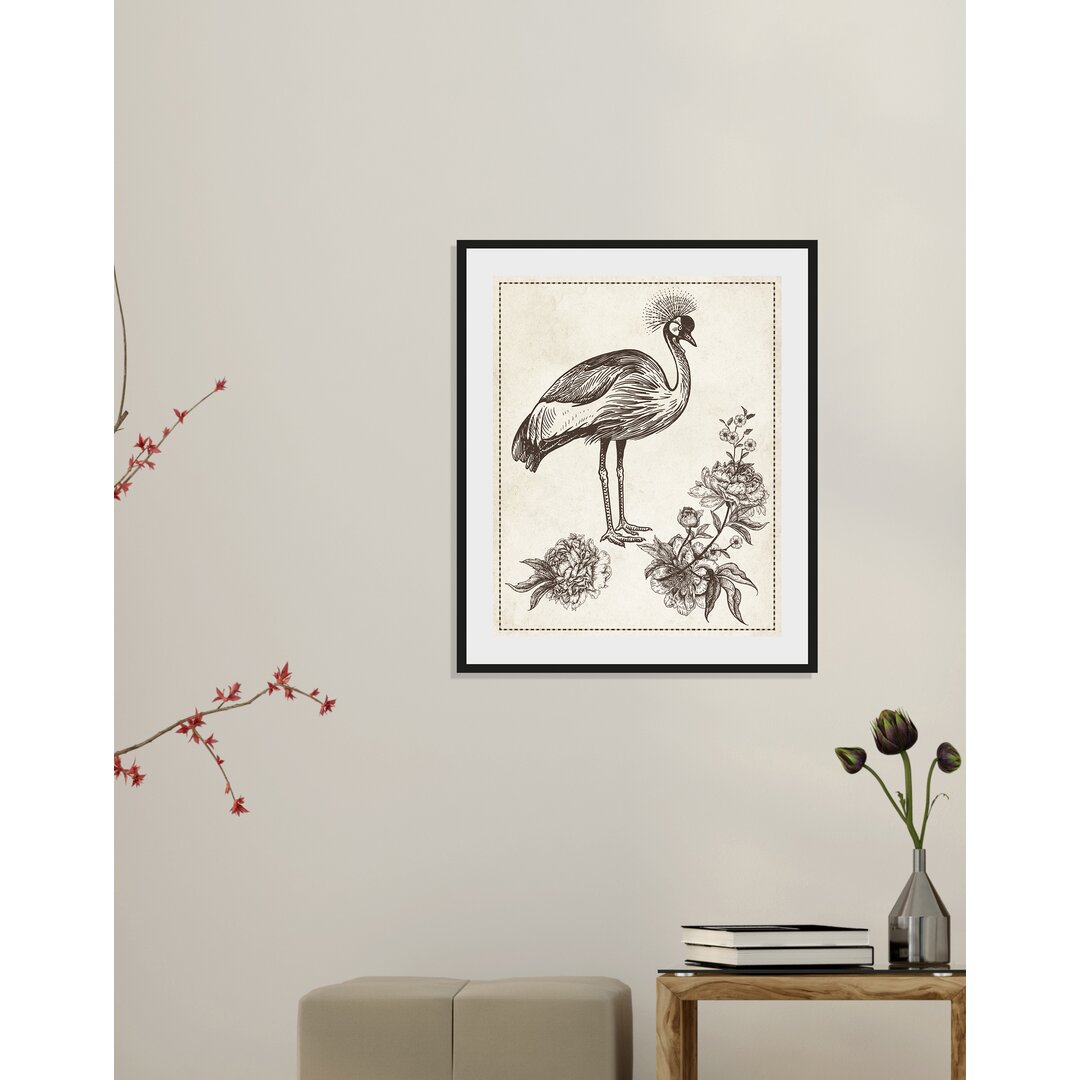 Gerahmtes Poster Bird, Grafikdruck