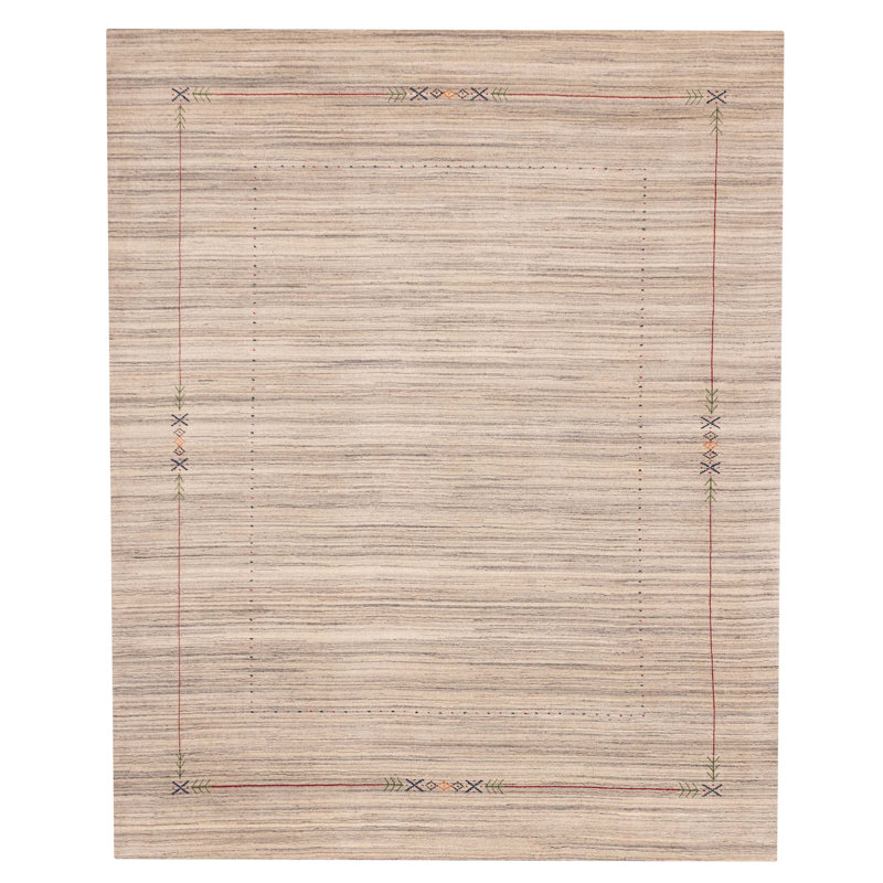 Kashkuli Gabbeh Grey Rug 8'2" x 9'11"