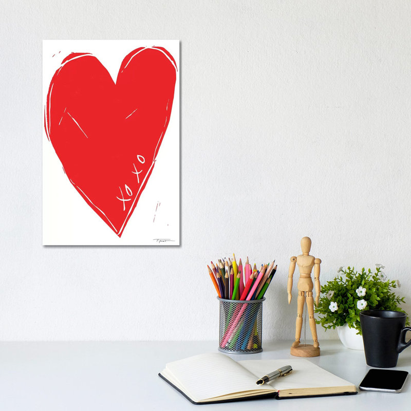 XOXO Heart by Statement Goods - Gallery-Wrapped Canvas Giclée on Canvas, Canvas, 20.32 cm H x 30.48 cm W