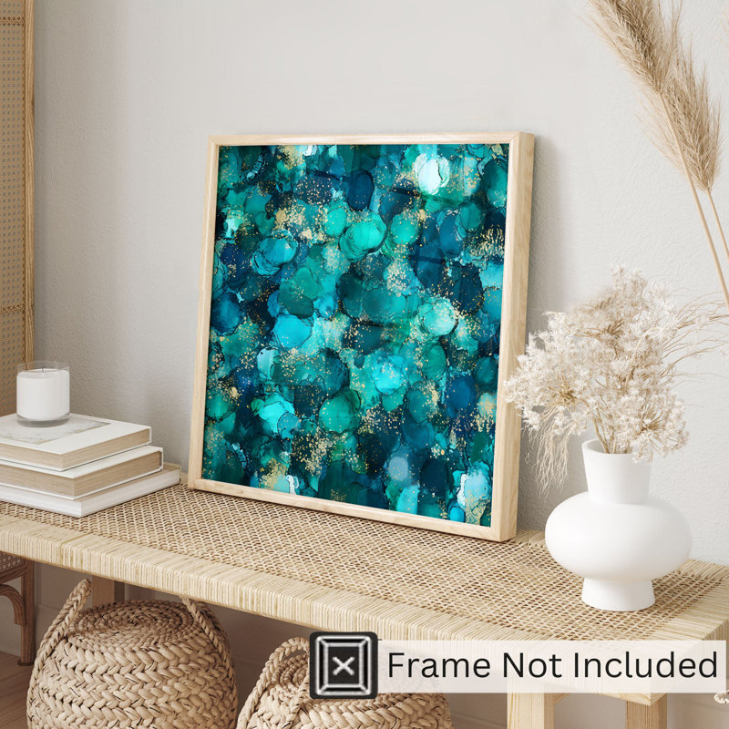 «Abstract Crystal Geode IV», reproduction d'art moderne sans cadre, H 10 po x l 10 po