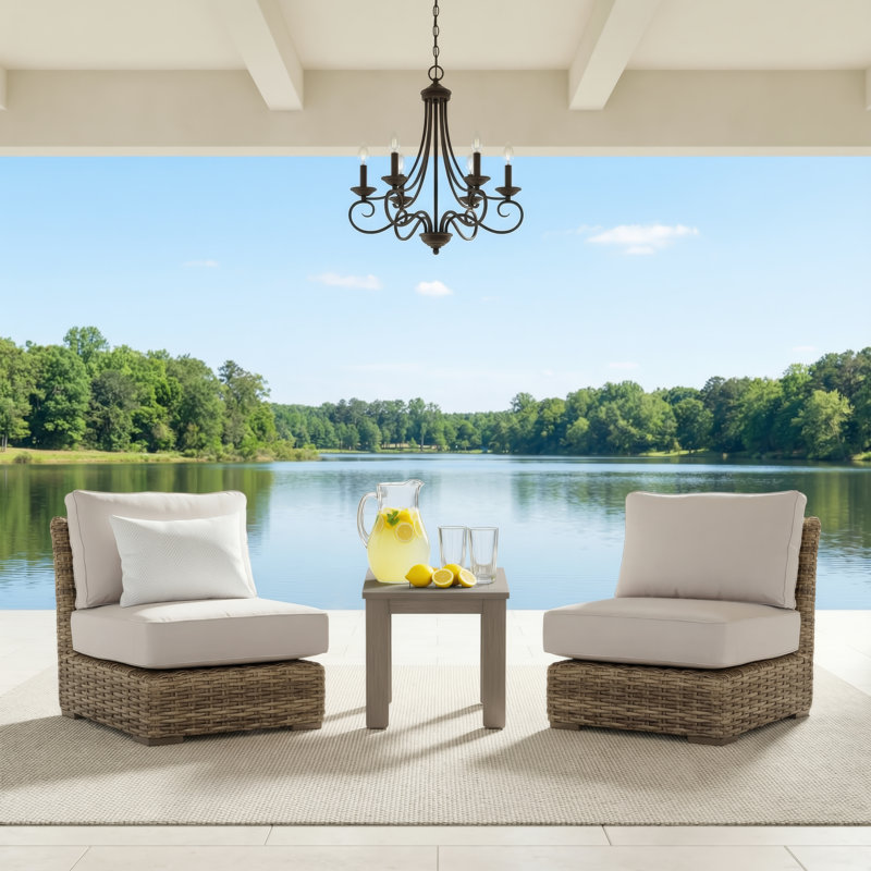 Lemoore Outdoor Lounge Chair, Canvas Flax Sunbrella®