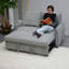 Canapé-lit convertible, canapé-lit avec canapé-lit, dossier ajustable, canapé en velours avec 2 poches latérales, 2 coussins, pour salon, appartement, gris clair