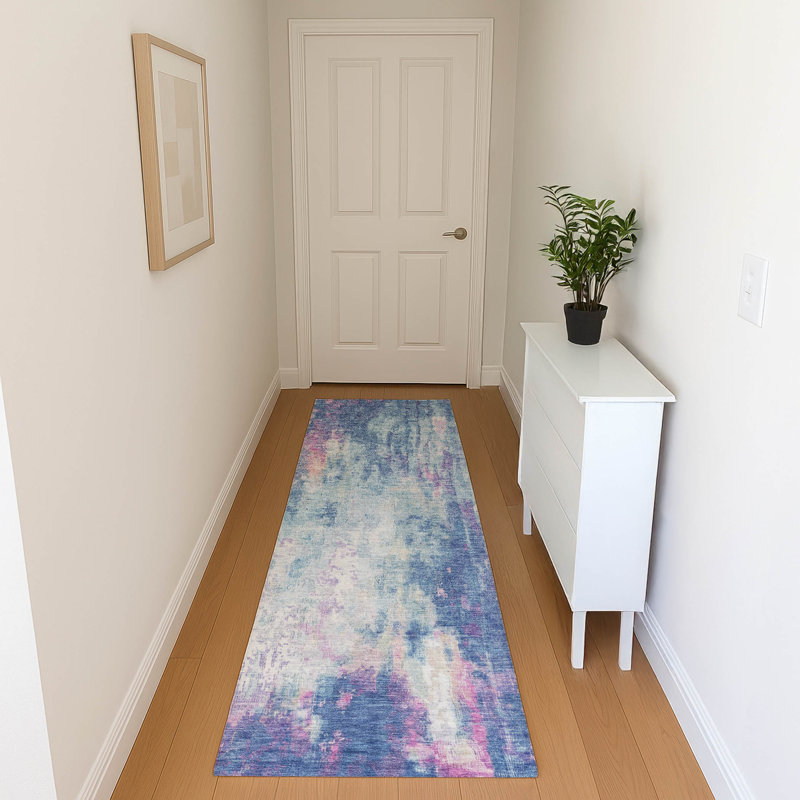 Premium Machine Washable Marasco AMF1640 Abstract Rug, Runner 2'3" x 7'6"