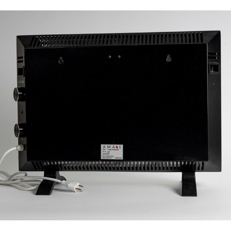 White Glass Panel Wall Mounted Convection Heater with Thermostat