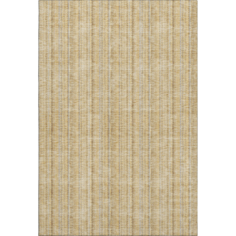 Premium Machine Washable Prisco Wheat Rug, Rectangle 2'6" x 3'10"