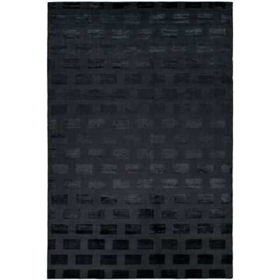 Geometric Area Rug in Deep Navy
