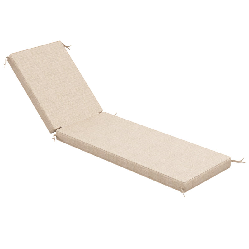 Sunbrella® Outdoor Chaise Cushion, Canvas Flax, 21" W x 78" D