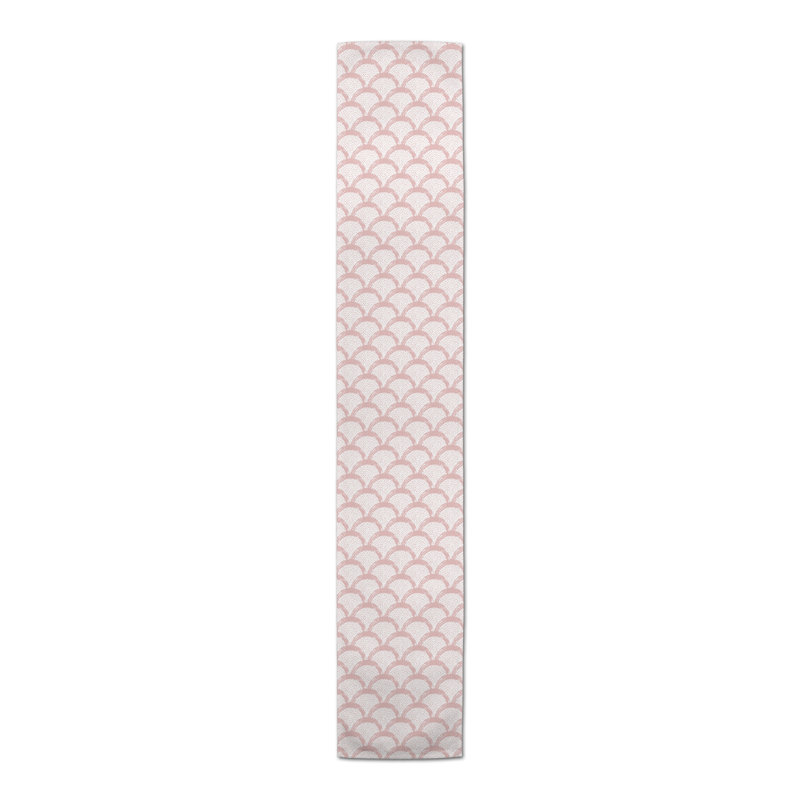 Chemin de table rectangulaire en polyester Anstadt, L 72 po x P 16 po, Rose