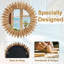 Miroir rond en bois de 71 cm (28 po) à motif soleil, style bohème rustique | Miroir mural décoratif circulaire orné, fabriqué à la main, pour salon, chambre, entrée, hall, bureau
