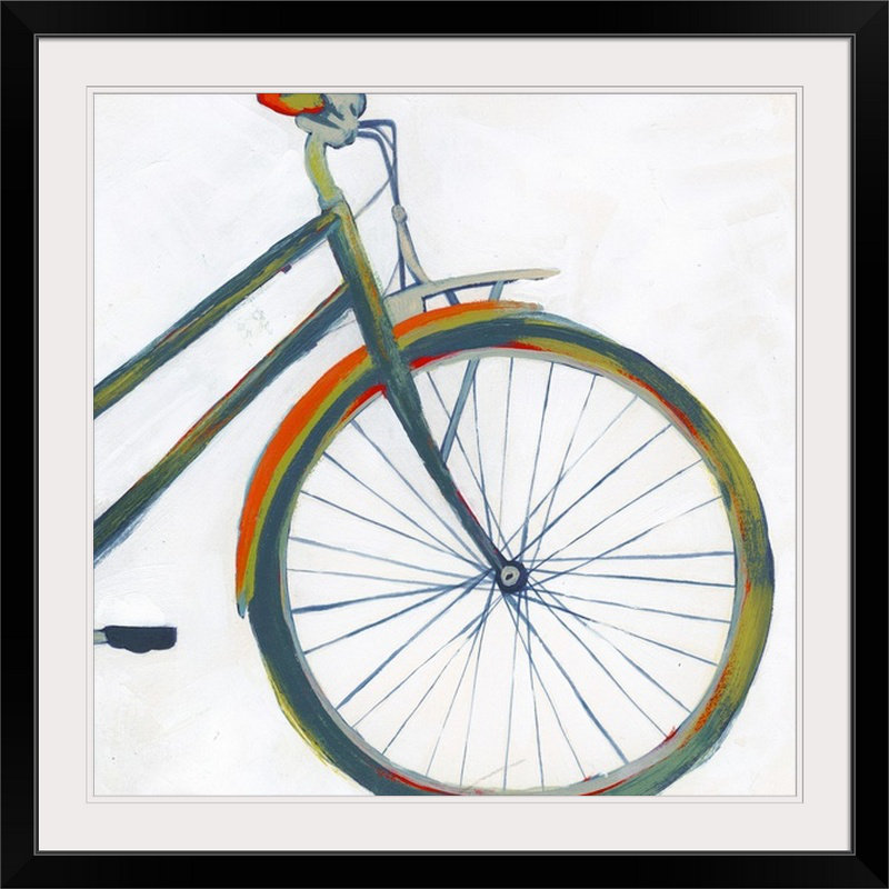« ii », reproduction d’art dépilée Bicycle Diptych, H 28 x l 28 po x P 1 po, Cadre noir