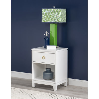 Table de chevet ouverte en or blanc pur 20 po Summerland