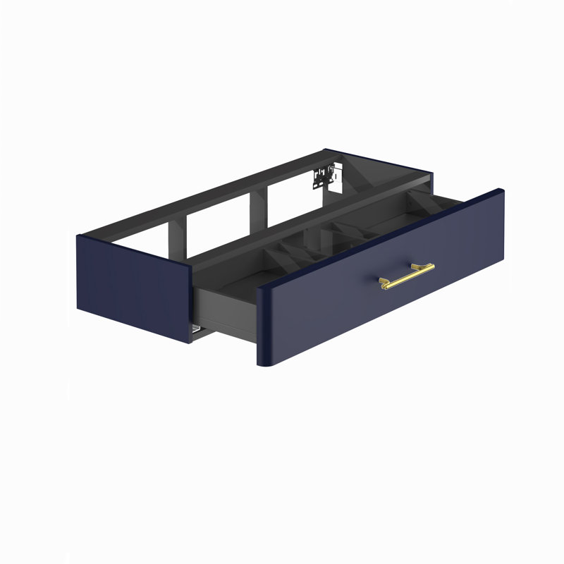 Ashauna 81cm Single Bathroom Vanity Base Only, Wave Blue/Gold