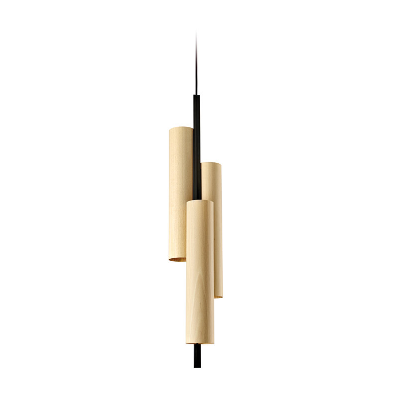 Black Note 3 - Light LED Pendant, Ivory White, Matte Black
