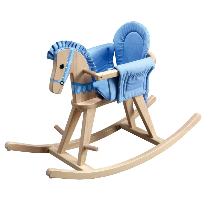 Safari Rocking Horse, Natural/Blue