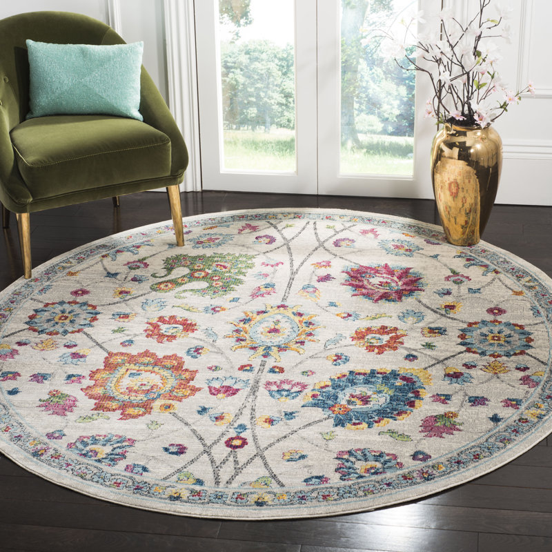 Gonzales Oriental Hand Woven Area Rug, Round 201 cm