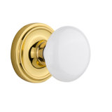 Classic Rosette with White Porcelain Door Knob
