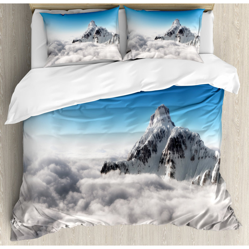 Rustic Polyester Duvet Cover, King Duvet Cover + 2 Shams