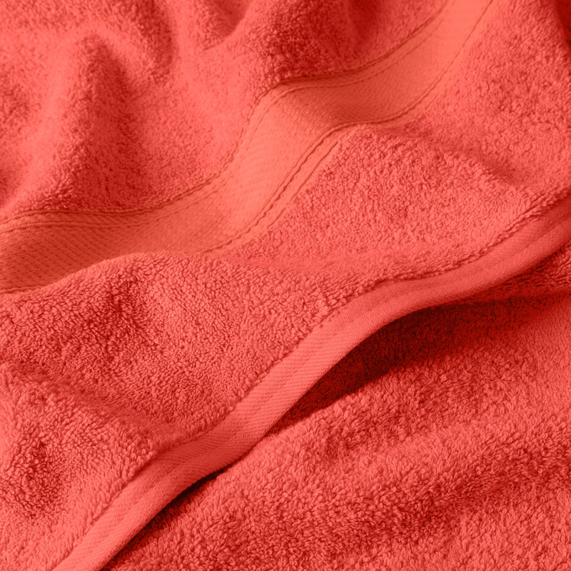 Scotia Egyptian Cotton Bath Towel Set, Coral, 3Pc Towel Set  (1Bath, 1Hand, 1Face)
