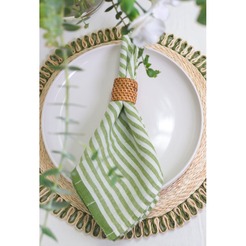 Adamsburg Linen Square Napkins, Basil