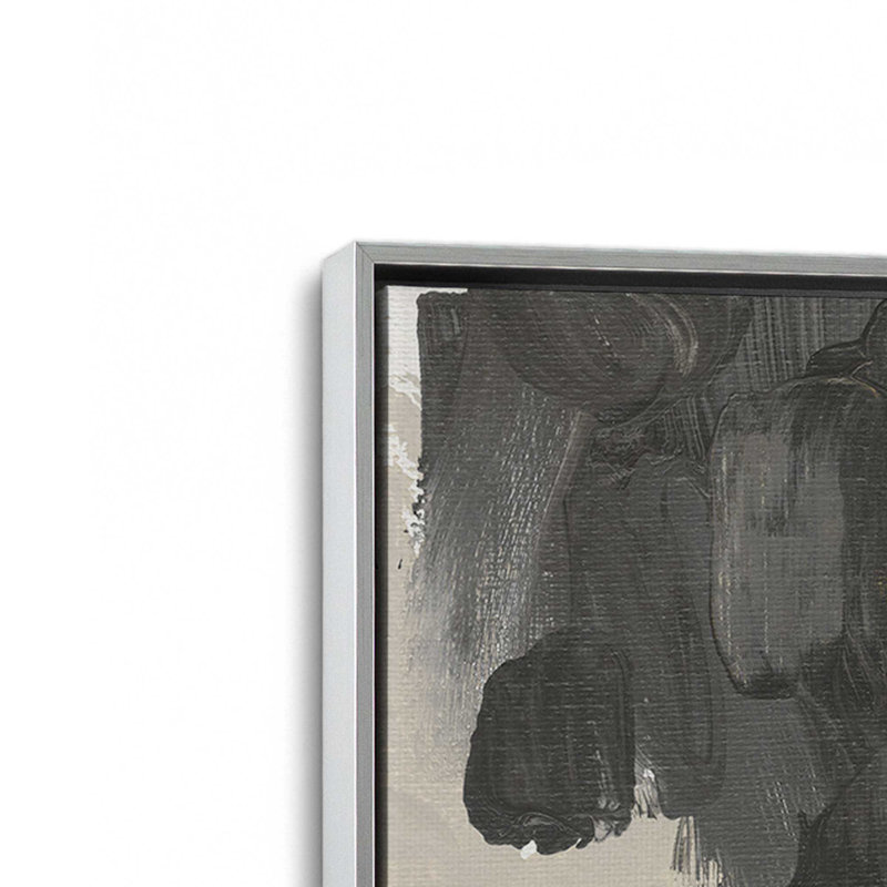 "Mosaïque monochrome V1" sur toile, H 32,75 po x l 32,75 po x P 1,75 po, Cadre en chrome poli