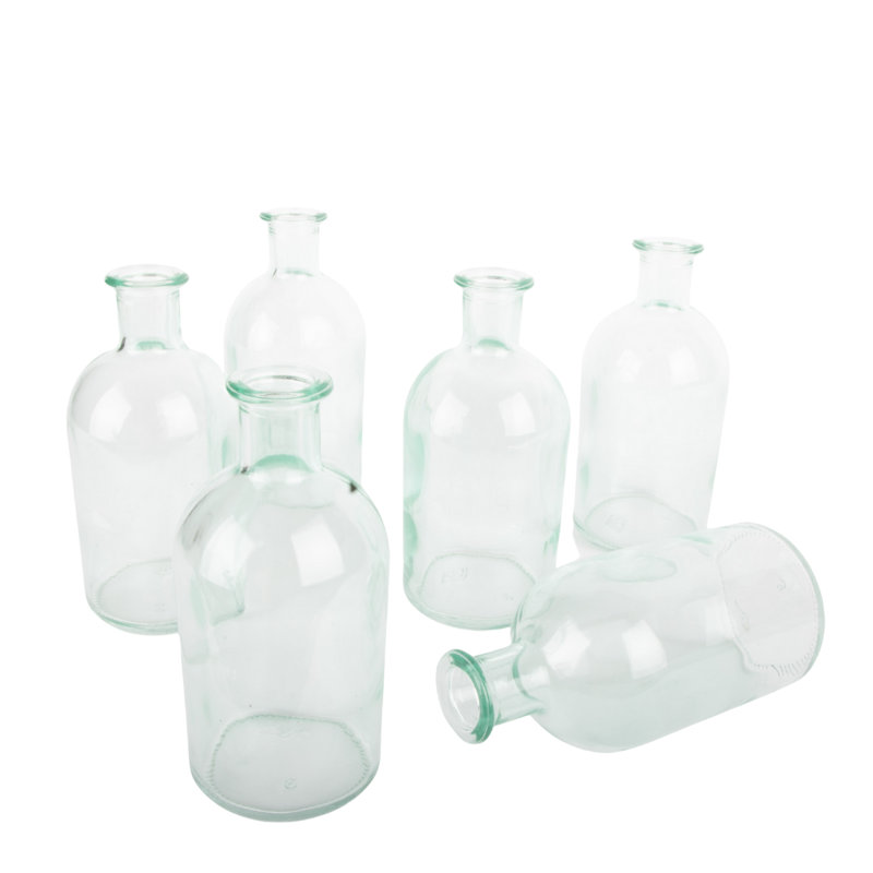 Lacarvia Glass Decorative Bottle, Turquoise Blue