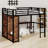 Loft Bed Frame With Built-In Wardrobe-166962412-166962414