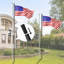 25ft Black Sectional Aluminum Alloy Flag Pole Kit