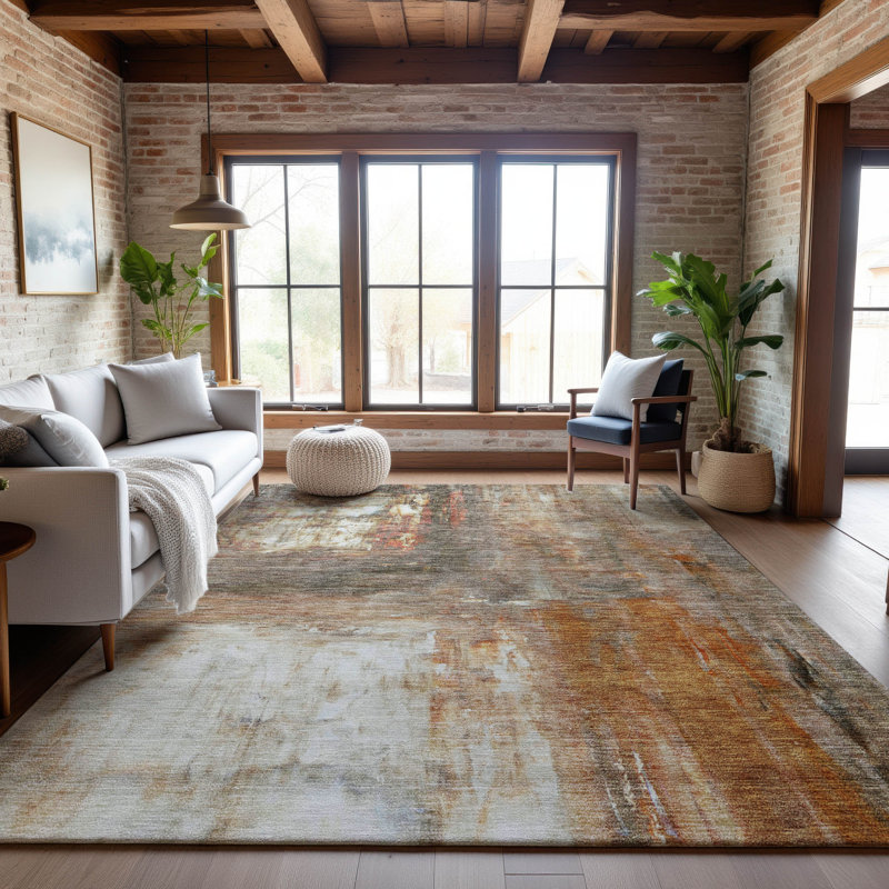 Premium Machine Washable Katelyn AMF1095 Modern Rug, Rectangle 3' x 5'