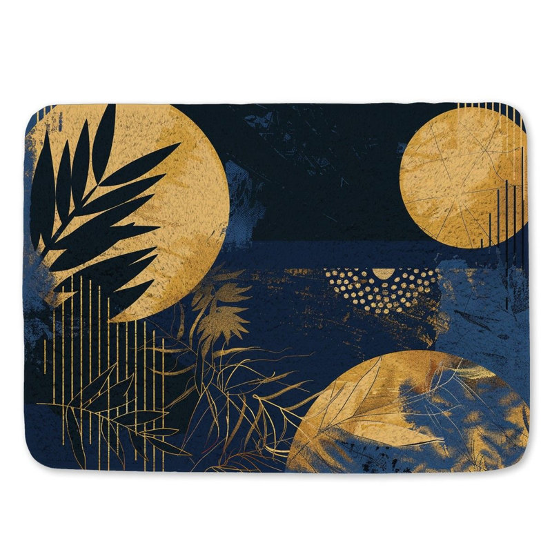 Kruthika Microfiber / Microsuede Bath Mat, Single - 24" L x 17" W
