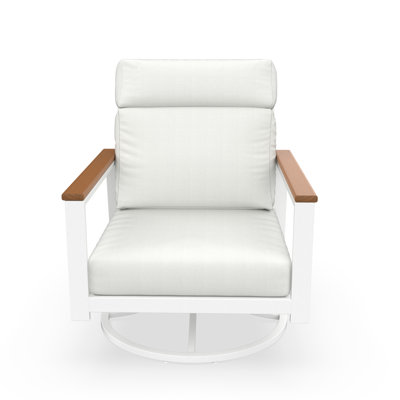 Townsend Metal Outdoor Rocking Chair With Sunbrella Cushion by Birch Lane