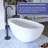 67" Solid Surface Freestanding Soaking Bathtub in Matte White