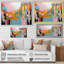 «Colorful Orange and Blue Play Forms III», art mural géométrique-162013438-162013437