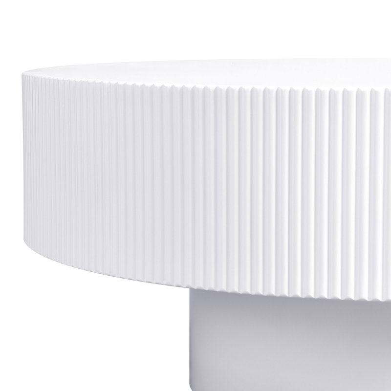 Table basse élégante Elegant Easy, 16.7" H x 35.4" W x 35.4" D, White