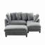 Canapé modulaire de 83 po avec canapé de 83 po avec amplement d'espace de rangement, repose-pieds mobile et six coussins décoratifs pour le salon-1331509610