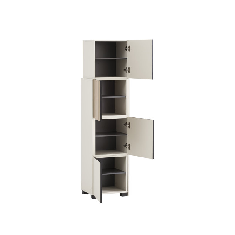 Magna 165.1cm H x 76cm W Standard Bookcase, Cream beige