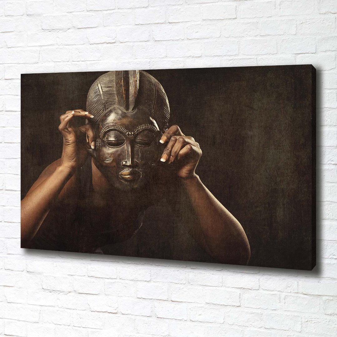 African Mask - Wrapped Canvas Art Prints