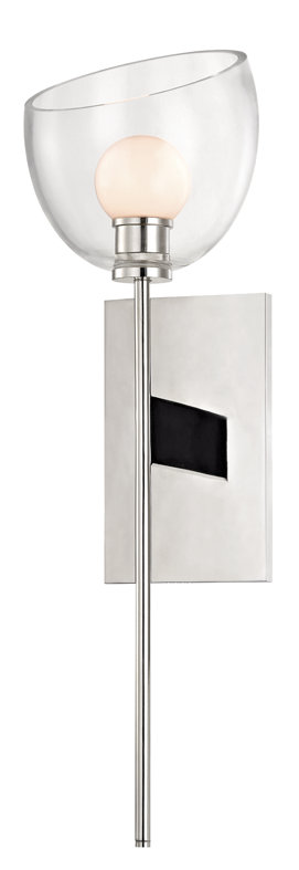 Davis 1 - Light Armed Sconce, Polished Nickel