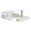 Lit de jour avec bureau amovible, tiroirs de rangement et table d'appoint hydraulique-2134340528-2134340531