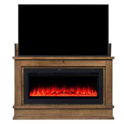 Armoire télé avec foyer électrique Ambiance
